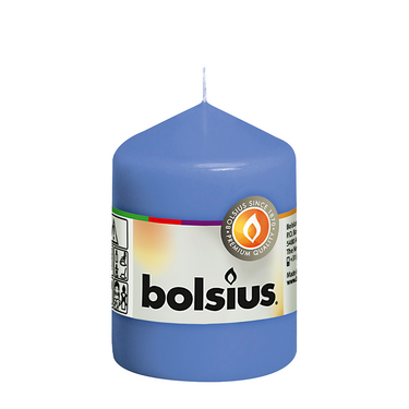 Bolsius stompkaars korenbloemblauw 80 58mm