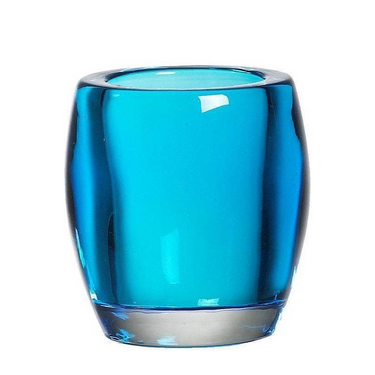 Abi bolsius theelichthouder glas oval aqua 77 72mm