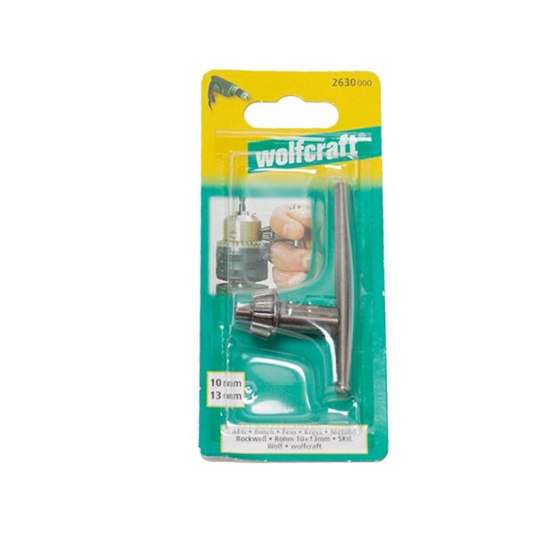 Load image into Gallery viewer, Wolfcraft boorkopsleutel | universeel | s2a | ø10-13mm | 1 stuk - 2630000
