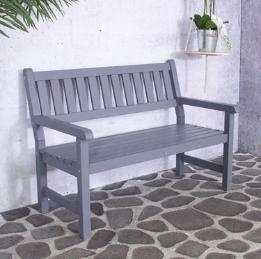 Sens tuinbank bordeaux 2-seater vurenhout 125x70x92cm grijs