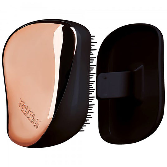 Tangle teezer compact hairbrush rose gold black