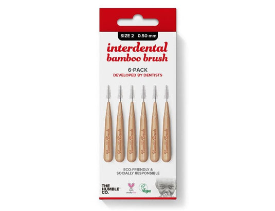 The humble co. interdental borsteltje 6 st - rood - 0.50 mm