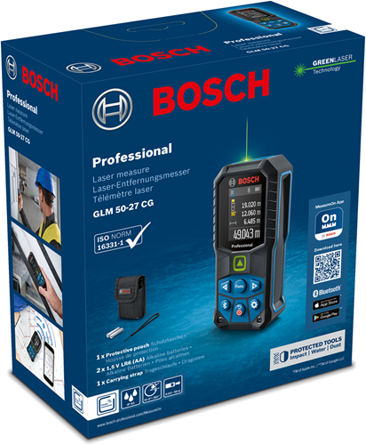 Load image into Gallery viewer, Bosch blauw glm 50-27 cg | professional laserafstandsmeter | 50 meter | groen - 0601072u00
