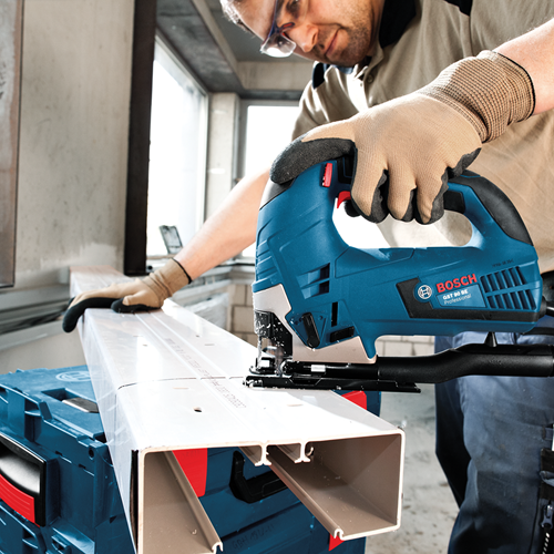 Load image into Gallery viewer, Bosch blauw gst 90 be decoupeerzaag | 650w | in koffer - 060158f000
