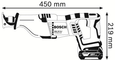 Bosch blauw gsa 18 v-li accu reciprozaag | 5.0ah li-ion | in l-boxx - 060164j00b