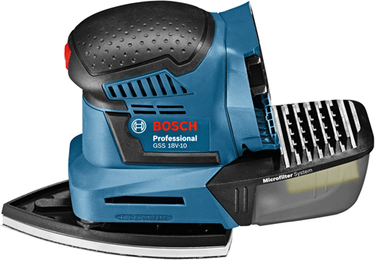 Bosch professional gss 18v-10 accu vlakschuurmachine 18v basic body - 06019d0200