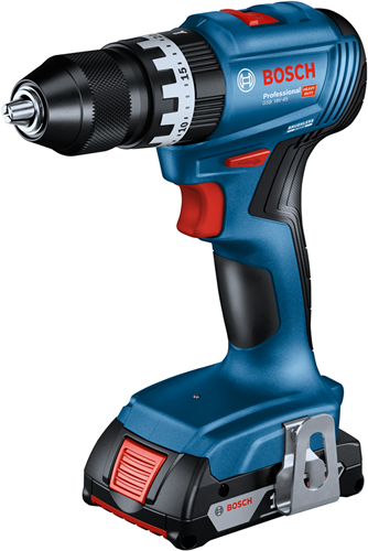 Load image into Gallery viewer, Bosch blauw gsb 18v-45 accu schroef- en klopboormachine | 2 x 2,0 ah accu + oplader | in l-case 06019k3302
