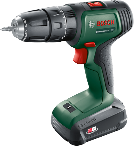 Afbeelding laden in galerijviewer, Bosch groen universalimpact 18v | accuklopboorschroevendraaier | 2 x 1.5 ah accu + lader | + systembox 06039d4103
