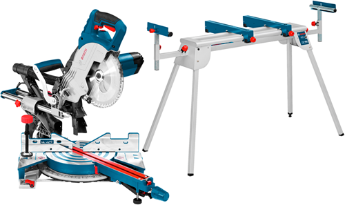 Bosch blauw gcm 8 sjl afkortzaag | 216mm 1600w | + onderstel gta 2600 - 0615990fv8
