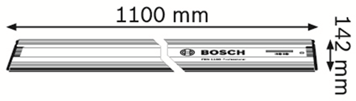 Bosch accessoires fsn 1100 liniaal geleiderails bosch 1100 mm - 1600z00006