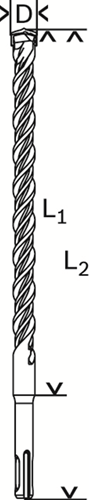 Bosch accessoires sds-plus-5 boor 4 spiralen | 15x100x165 mm - 1618596187