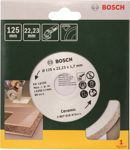 Load image into Gallery viewer, Bosch accessoires diamantdoorslijpschijf voor keramische tegels, 125 mm ø - 2607019473
