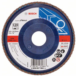 Bosch accessoires 1 lamellenschijf 115 , expert for metal recht, kunststof, 120 - 2608607364