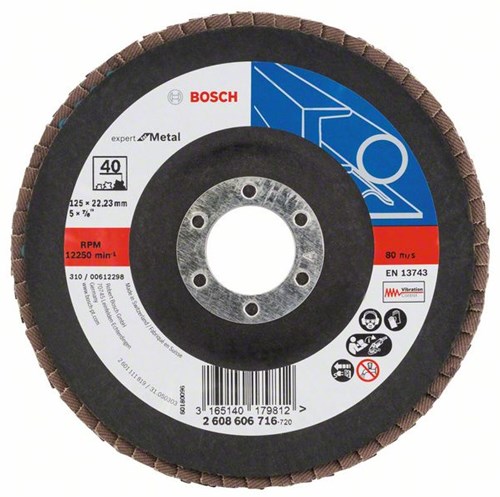 Afbeelding laden in galerijviewer, Bosch accessoires 1 lamellenschijf 125 x551, expert for metal haaks, k40 - 2608606716
