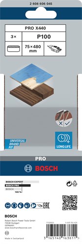 Afbeelding laden in galerijviewer, Bosch accessoires 3 banden 75x480 x440, best for wood+paint , k100 - 2608606045
