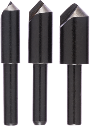 Bosch accessoires 3-delige conische verzinkboor-set met 1 boorplaatje - 2609255124