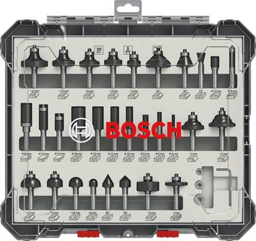 Bosch professional 30-delige frezenset met 6mm schacht - 2607017474