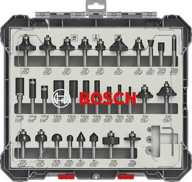 Bosch accessoires bosch professional 30-delige frezenset met 6mm schacht - 2607017474