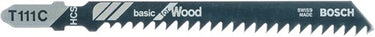 Bosch accessoires 5x basic voor hout decoupeerzaagblad t111c - 2608630033