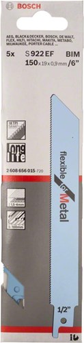 Load image into Gallery viewer, Bosch accessoires 5x reciprozaagblad flexible voor metaal s922ef - 2608656015
