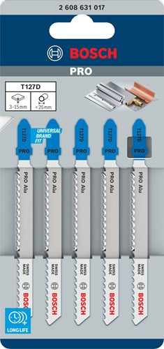 Bosch accessoires 5x special voor aluminium decoupeerzaagblad t127d - 2608631017