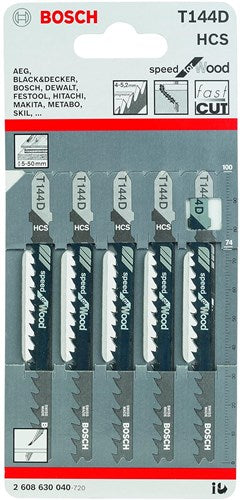 Load image into Gallery viewer, Bosch accessoires 5x speed voor hout decoupeerzaagblad t144d - 2608630040
