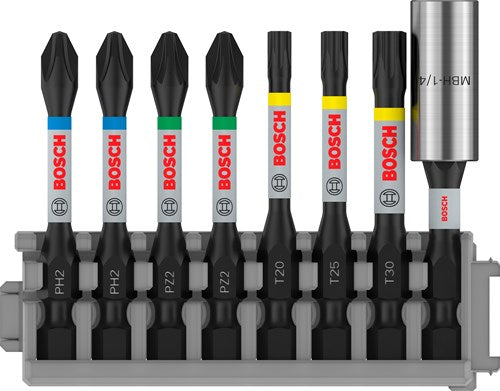 Load image into Gallery viewer, Bosch accessoires 8-delige impact control bitset - 2608522326 - 2608522326
