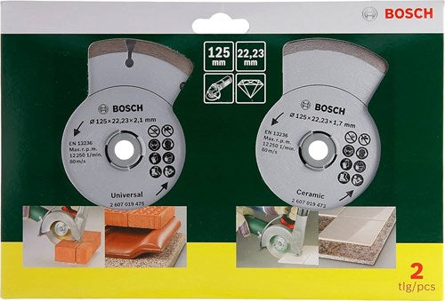 Bosch diamantschijven - voor bouwmaterialen - 2-delig - 125 mm