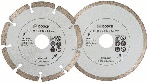 Afbeelding laden in galerijviewer, Bosch diamantschijven - voor bouwmaterialen - 2-delig - 125 mm
