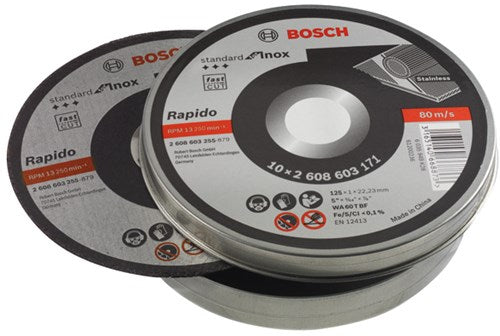 Load image into Gallery viewer, Bosch accessoires bosch doorslijpschijven metaal inox 115mm x 1 mm | per 10 - 2608603254
