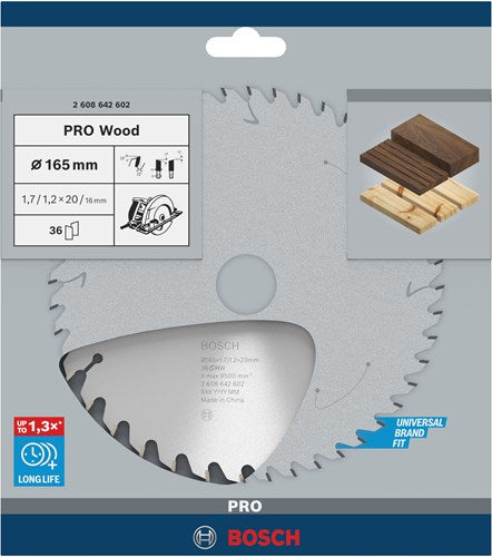 Load image into Gallery viewer, Bosch accessoires cirkelzaagblad 165x20 16x1,7 mm, 36t- 2608642602
