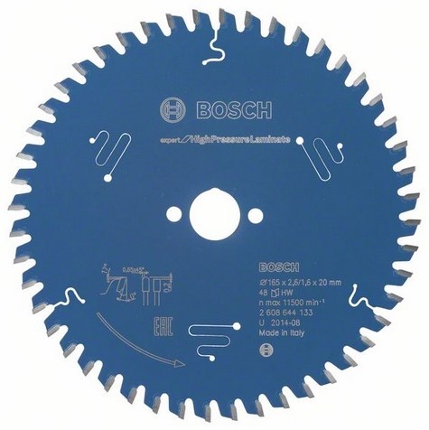 Bosch accessoires cirkelzaagblad expert for highpressurelaminate (trespa) 165x20x2.6 1.6x48t - 2608644133