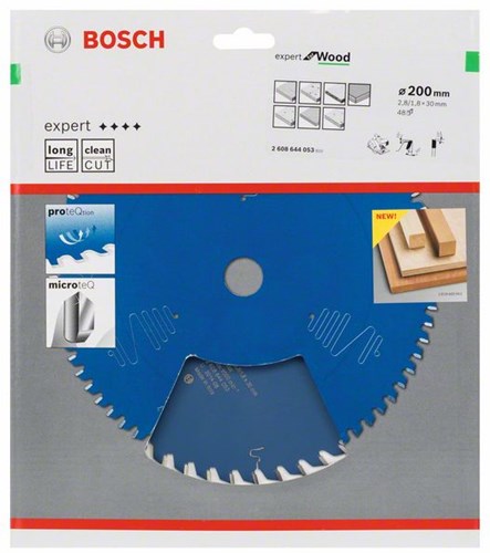 Load image into Gallery viewer, Bosch accessoires cirkelzaagblad expert for wood 200x30x2.8 1.8x48 t - 2608644053
