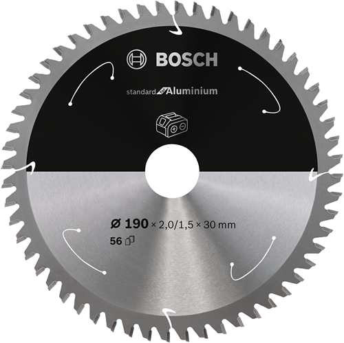 ギャラリービューアに画像をロードする, Bosch accessoires cirkelzaagblad st aluminium 190x30x2 1.5x56t - 2608837771
