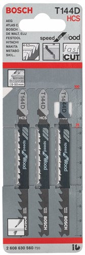 Load image into Gallery viewer, Bosch accessoires decoupeerzaagblad t 144 d speed for wood 3st - 2608630560
