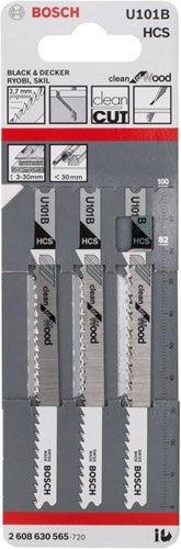 Load image into Gallery viewer, Bosch accessoires decoupeerzaagblad u 101 b clean for wood 3st - 2608630565
