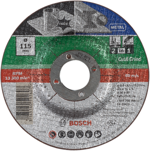 Bosch accessoires doorslijpschijf 2 in 1 metaal+inox, 115 x2,5 gebo - 2609256308