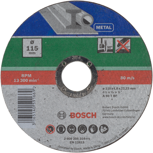Afbeelding laden in galerijviewer, Bosch accessoires doorslijpschijf metaal | 115 x1,6 | recht - 2609256314
