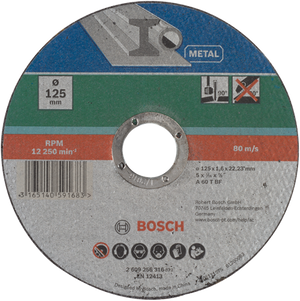 Bosch accessoires doorslijpschijf metaal | 125 x1,6 | recht - 2609256316