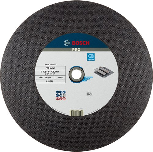 Bosch accessoires doorslijpschijf recht expert for metal a 36 r bf, 400 mm, 25,40 mm, 3,2 mm - 1 stuks - 2608600544