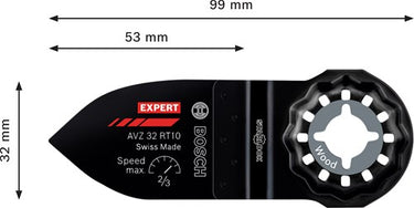 Bosch accessoires expert avz 32 rt10 schuurvinger | 32 x 53 mm - 2608902067