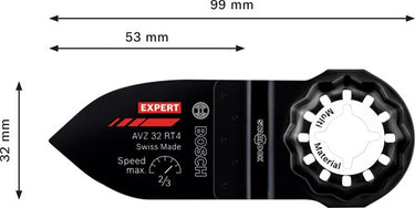 Bosch accessoires expert avz 32 rt4 schuurvinger | 32 x 53 mm - 2608902066