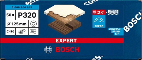 Afbeelding laden in galerijviewer, Bosch accessoires expert c470 schuurpapier voor excenterschuurmachines 125 mm, 8 gaten, k320 50-delig - 1 stuk(s) - 2608900915
