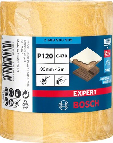 Load image into Gallery viewer, Bosch accessoires expert c470 schuurpapierrol voor handmatig schuren 93 mm, 5 m, k120 - 1 stuk(s) - 2608900905
