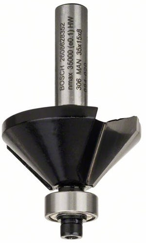 Bosch accessoires fase- v-groeffrees 8 mm, b 11 mm, l 15 mm, g 56 mm, 45° 1st - 2608628352