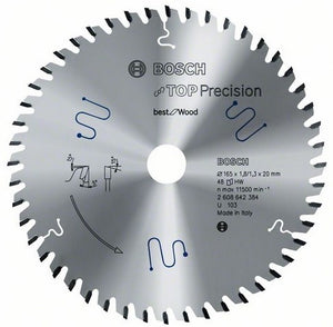 Bosch accessoires hm cirkelzaagbl. best for wood 165x20 t48 | 2608642384 (voor o.a gkt 55 gce) - 2608642384