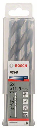 Bosch accessoires metaalboren hss-g, standard 11,9 x 101 x 151 mm 5st - 2608585537