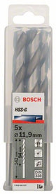 Bosch accessoires metaalboren hss-g, standard 11,9 x 101 x 151 mm 5st - 2608585537