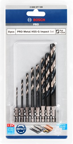 Load image into Gallery viewer, Bosch accessoires metaalborenset | impact control | hss| 8-delig - 2608577139
