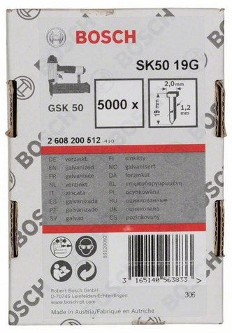 Cargue la imagen en el visor de la galería, Bosch accessoires nagel met verzonken kop sk50 19mm | 1.2mm - 2608200512
